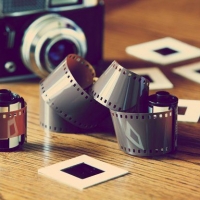 squares accompanying camera film