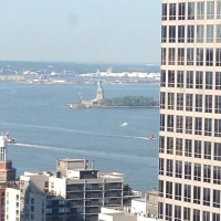 statue liberty viewed building