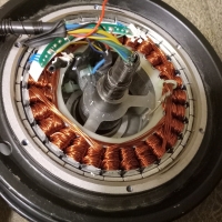electric scooter visual motor solder wires